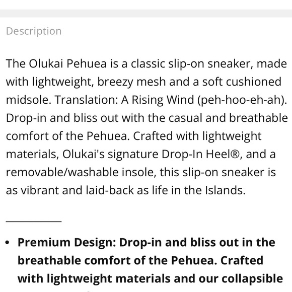 OluKai Pehuea Slip On Sneaker in Pavement Gray Size 7 - Picture 10 of 11